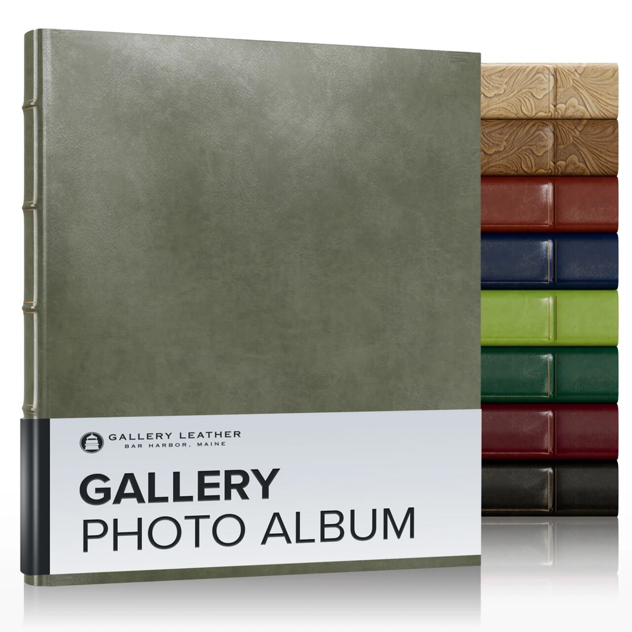 Gallery Leather Photo Album 4x6-3 Ring Binder Photo Album, 60 Pages for 120 Photos, Fillable, Can Fit 8x10 and 5x7 Photos, Handcrafted - 11.75 x 10.5 "